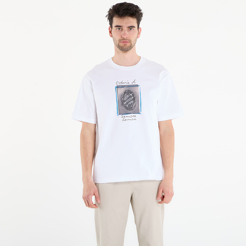 Tričko Samsøe Samsøe Sagergei T-Shirt White Osteria M
