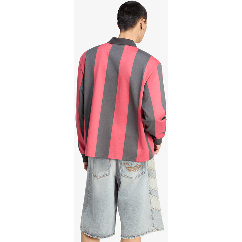 adidas Originals Tričko adidas Graphic Long Sleeve Polo Shirt Utility Black/ Cream White S