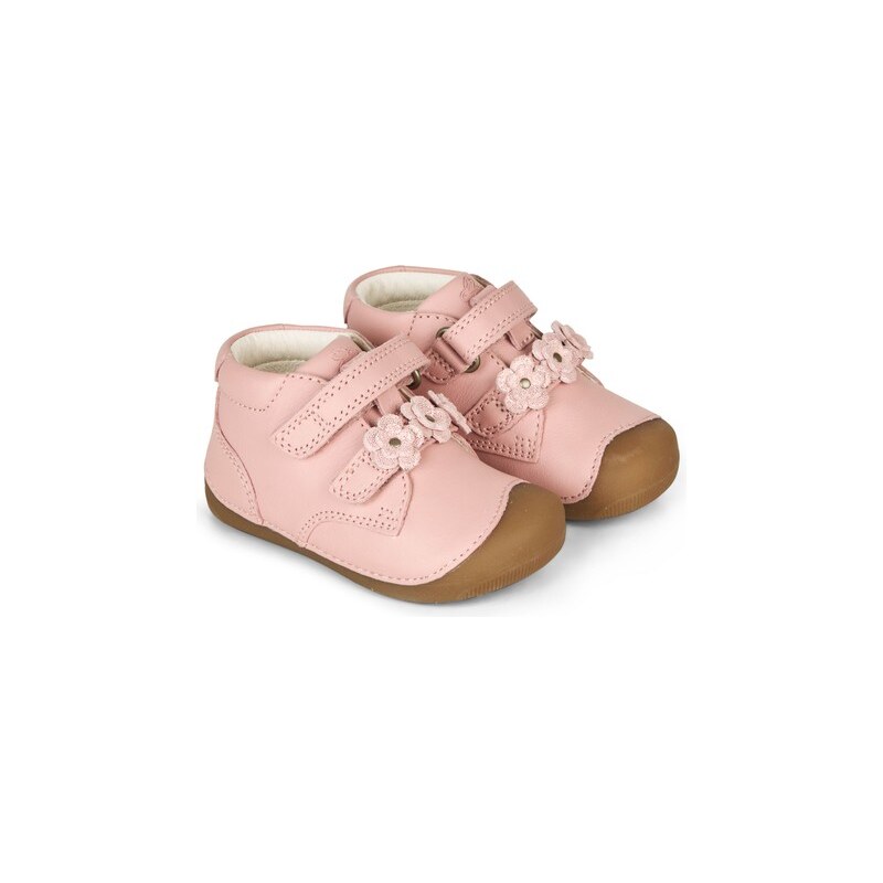 Dětské barefoot botičky BUNDGAARD Petit Flower Vintage Rose +