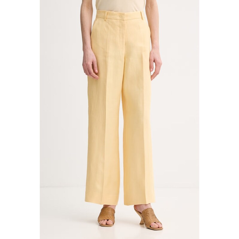 Weekend Max Mara kalhoty dámské lněné MALIZIA