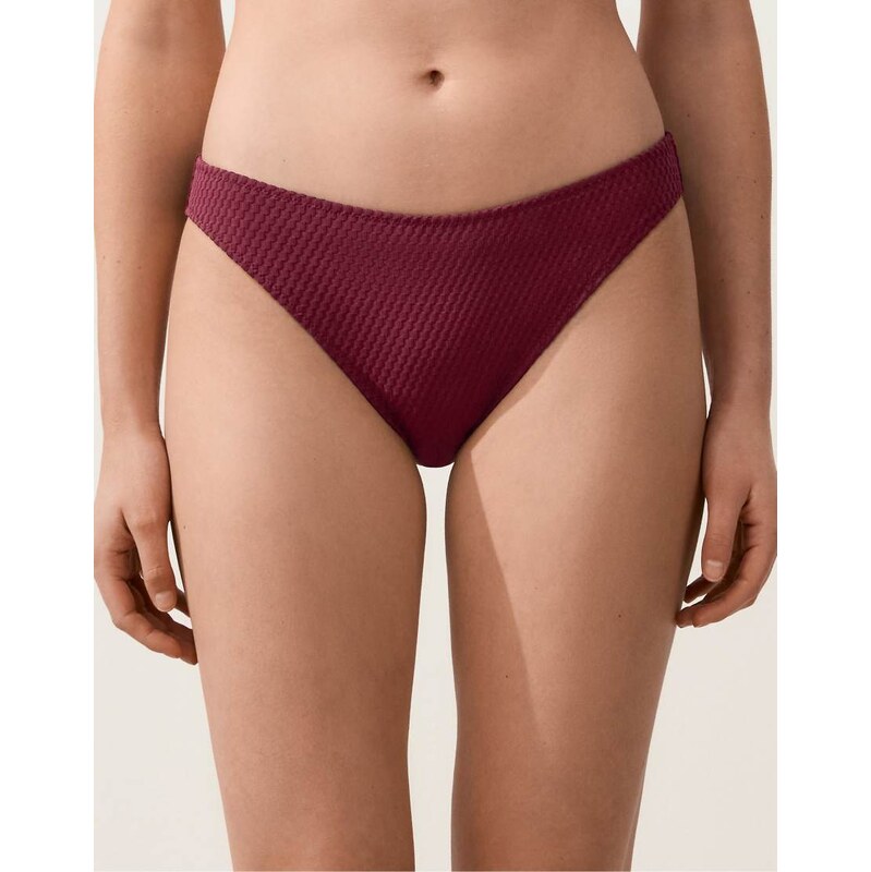 OYSHO Mini check jacquard classic bikini briefs in purpl-Purple 113880651
