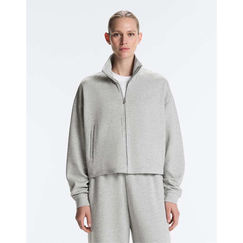 OYSHO Mélange piqué jacket in grey melange 113880717