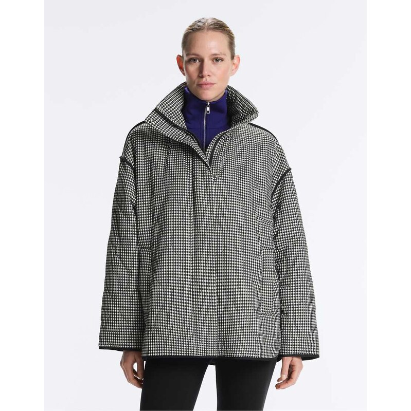 OYSHO Fellex aerogel gingham padded jacket in black 113880718