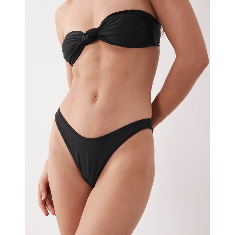 Miss Selfridge mix and match V front high leg bottom in black 115516858