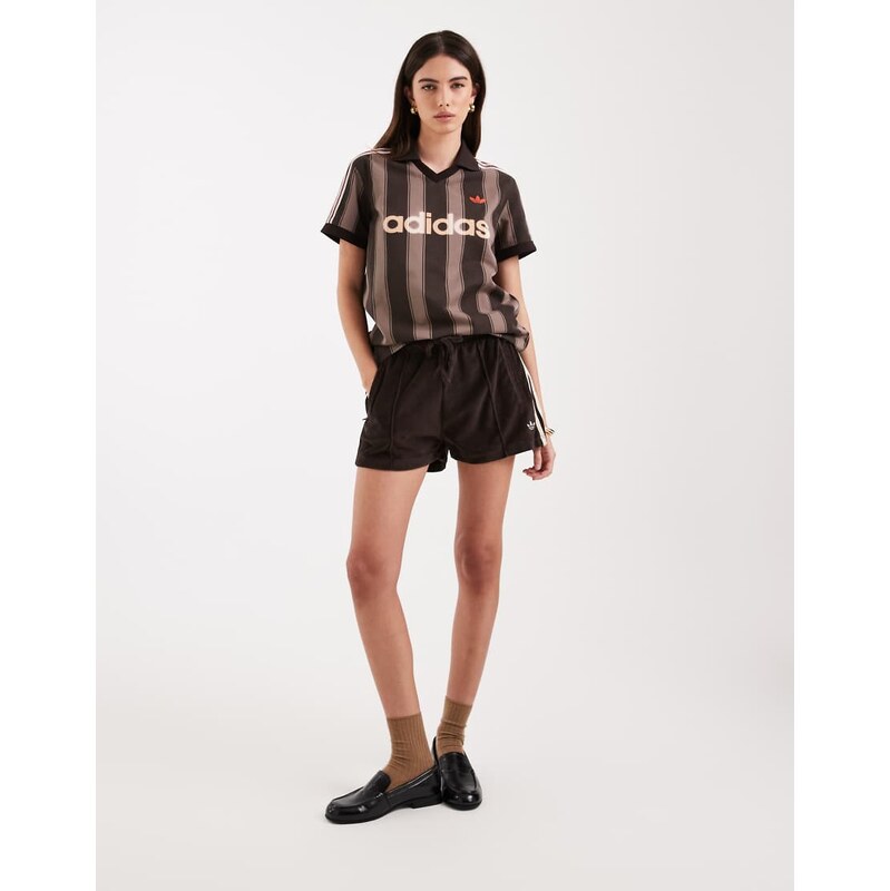 adidas Originals terry towel shorts in brown