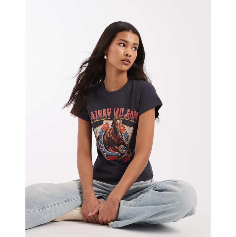 Wrangler x Lainey Wilson western print t-shirt in black 113880504