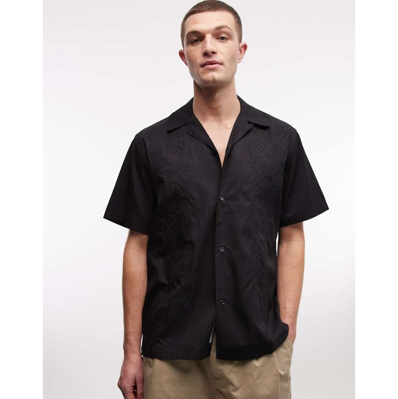 Carhartt WIP signet printed shirt in black