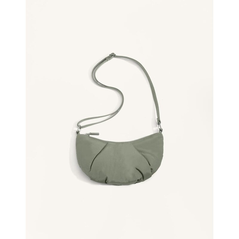 OYSHO Mini quilted crossbody bag in khaki-Green