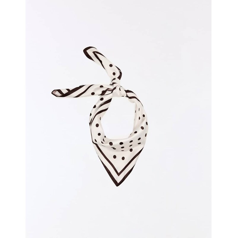 Bershka Polka dot bandana in brown