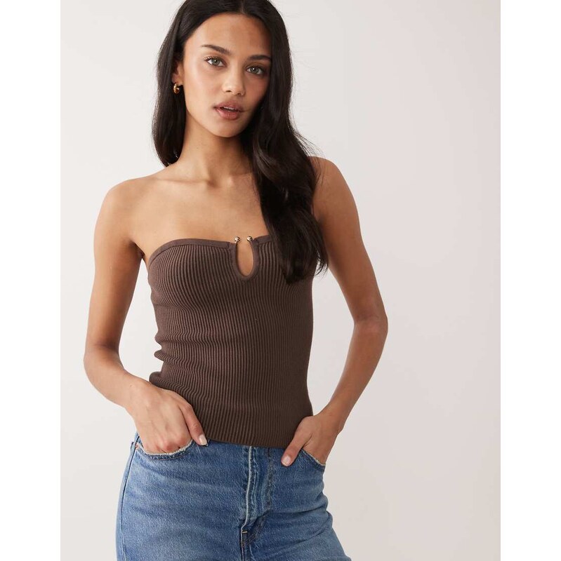 Abercrombie & Fitch bandeau top with structured hardware detail in 113880555