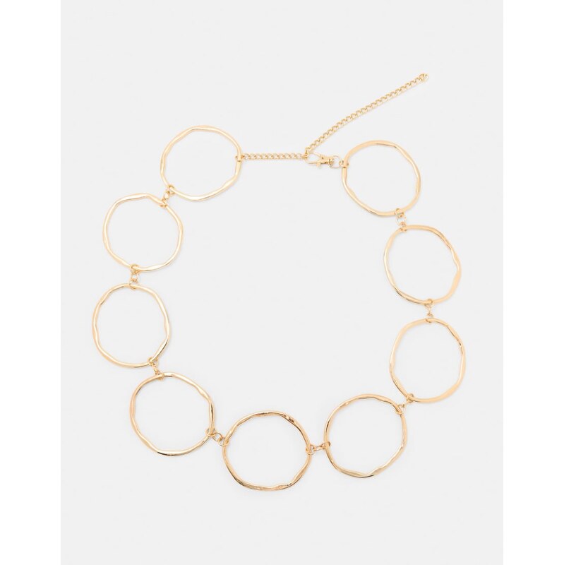 Pull&Bear Belt with circles in gold 113880642