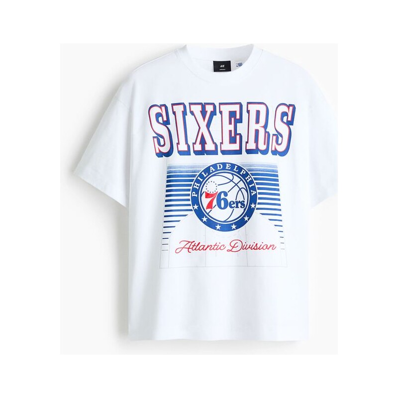 H&M - Tričko Oversized Fit - Bílá/Nba