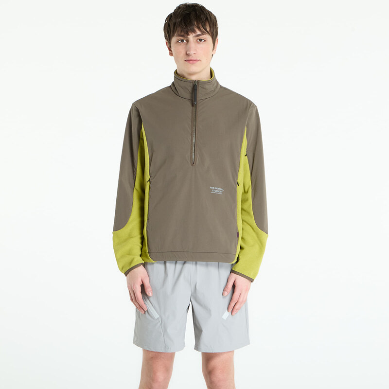 Mikina Pas Normal Studios Off-Race Light Fleece Half-Zip Moss