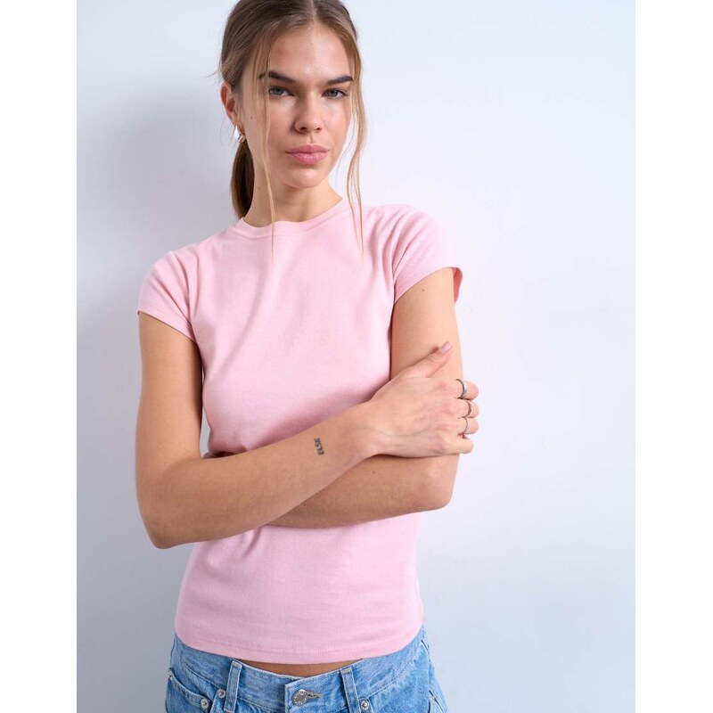 Topshop everyday tee in pink