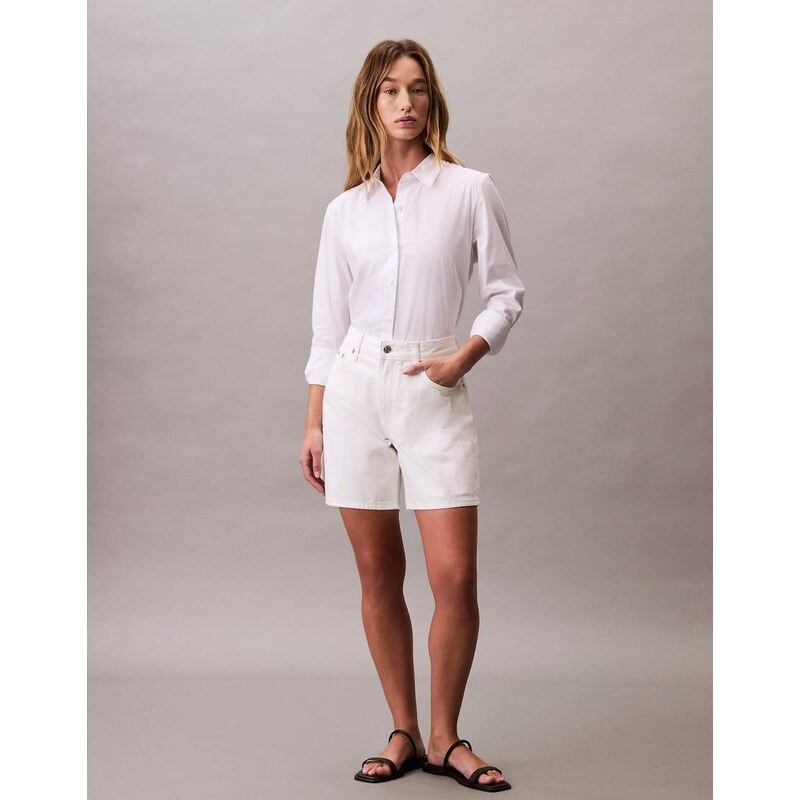 Calvin Klein Jeans Signature 90s denim shorts in white