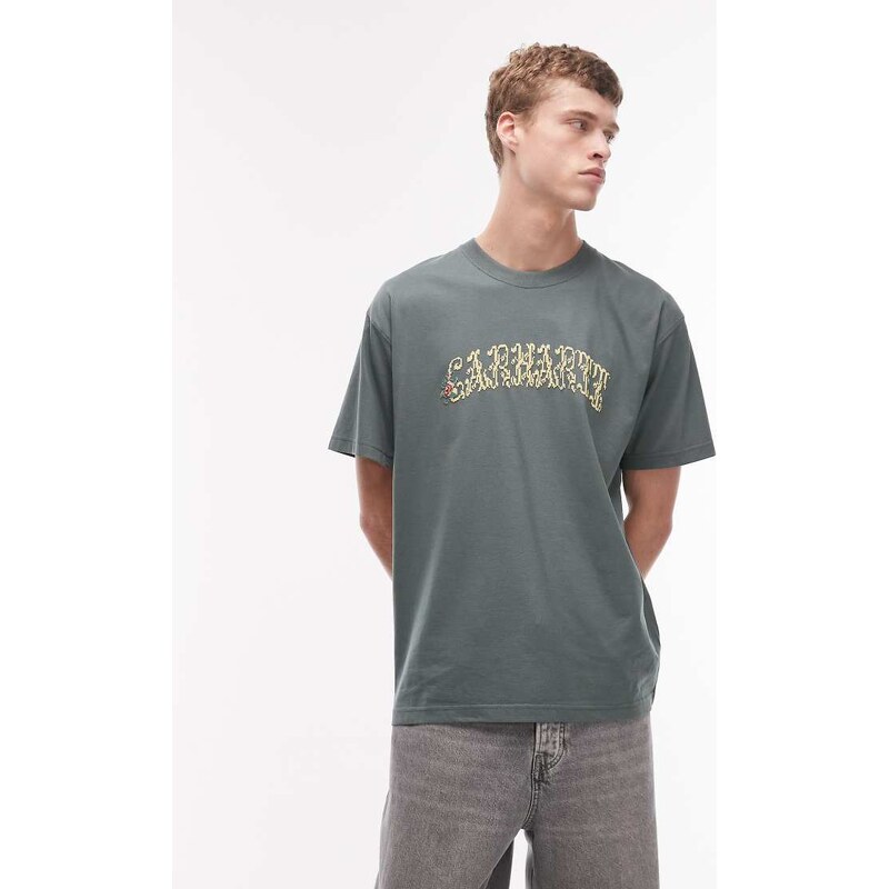 Carhartt WIP monogram t-shirt in sage green