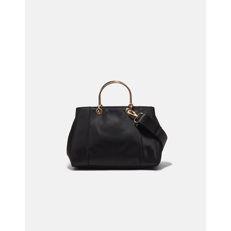 Stradivarius Tote bag with metallic handle in black 113881788