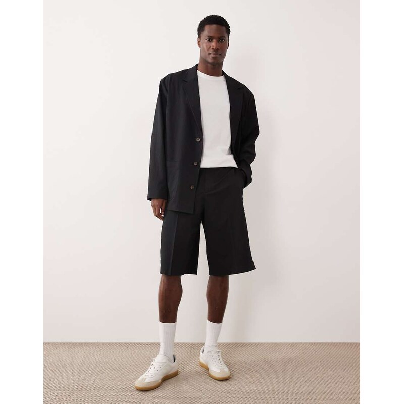 ASOS DESIGN smart co-ords oversized bermuda shorts in black