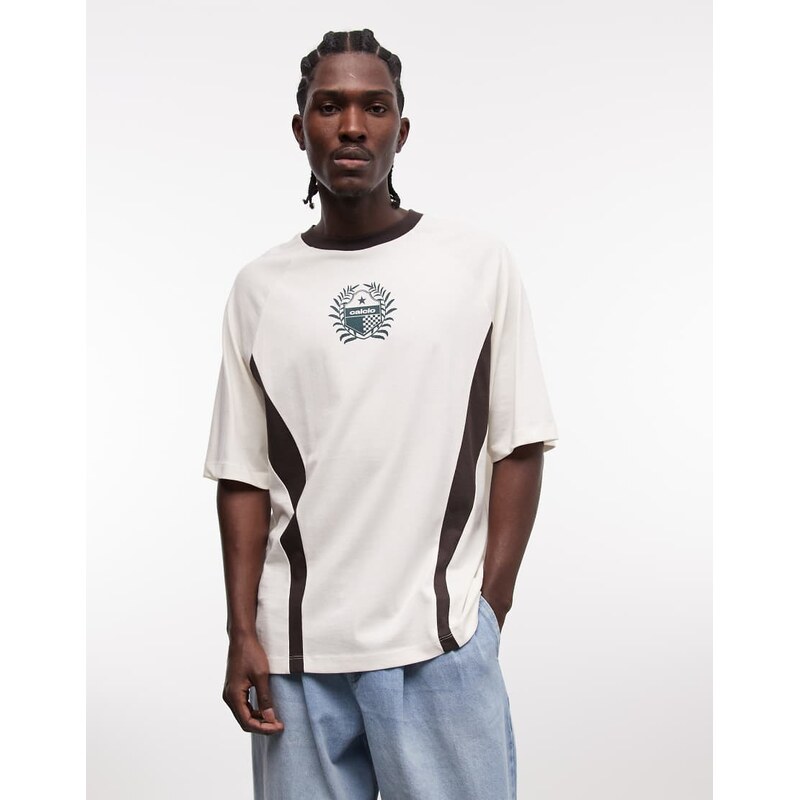 ASOS DESIGN oversized t-shirt with cut and sew panelling and