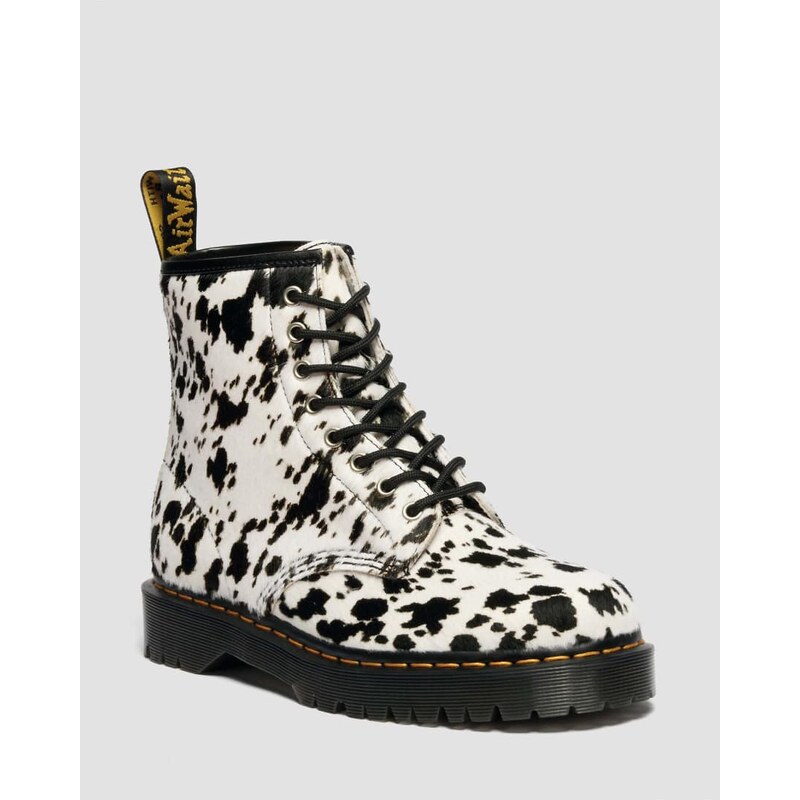 Dr Martens 1460 Bex 8 eye boot in black dalmatian print