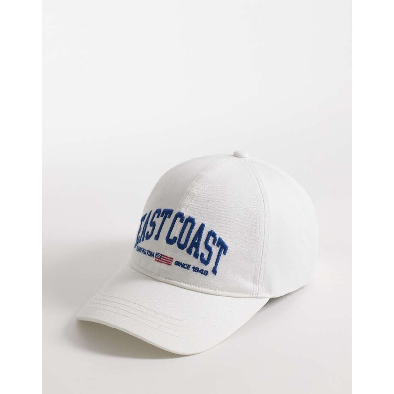 GANT east coast logo baseball cap in eggshell white 114385296