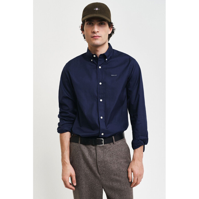KOŠILE GANT REG PINPOINT OXFORD SHIRT MARINE