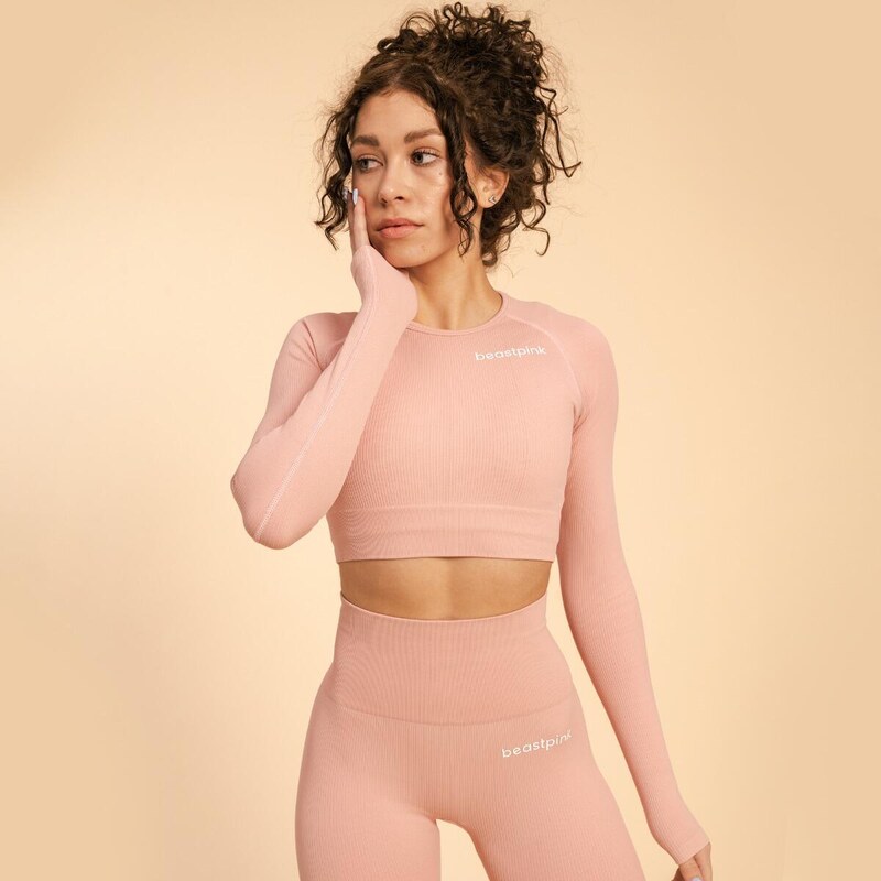 BEASTPINK Dámský top Hyper Crop Top Pink 99280227