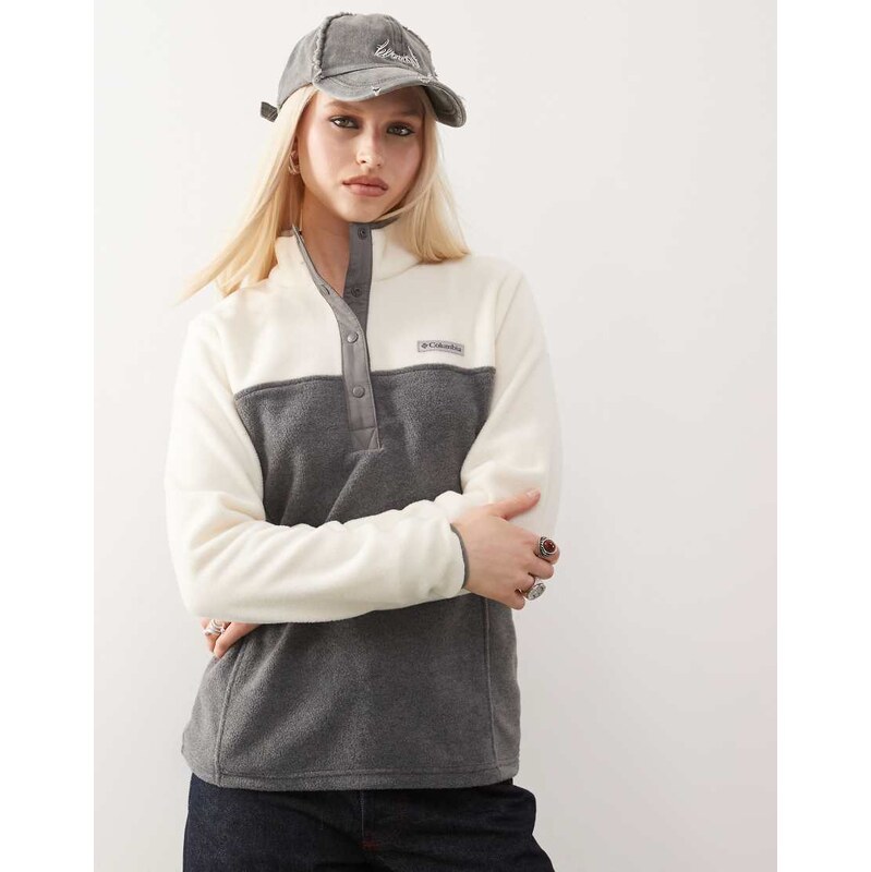 Columbia Benton Springs 1/2 snap pull over fleece in grey 115511621