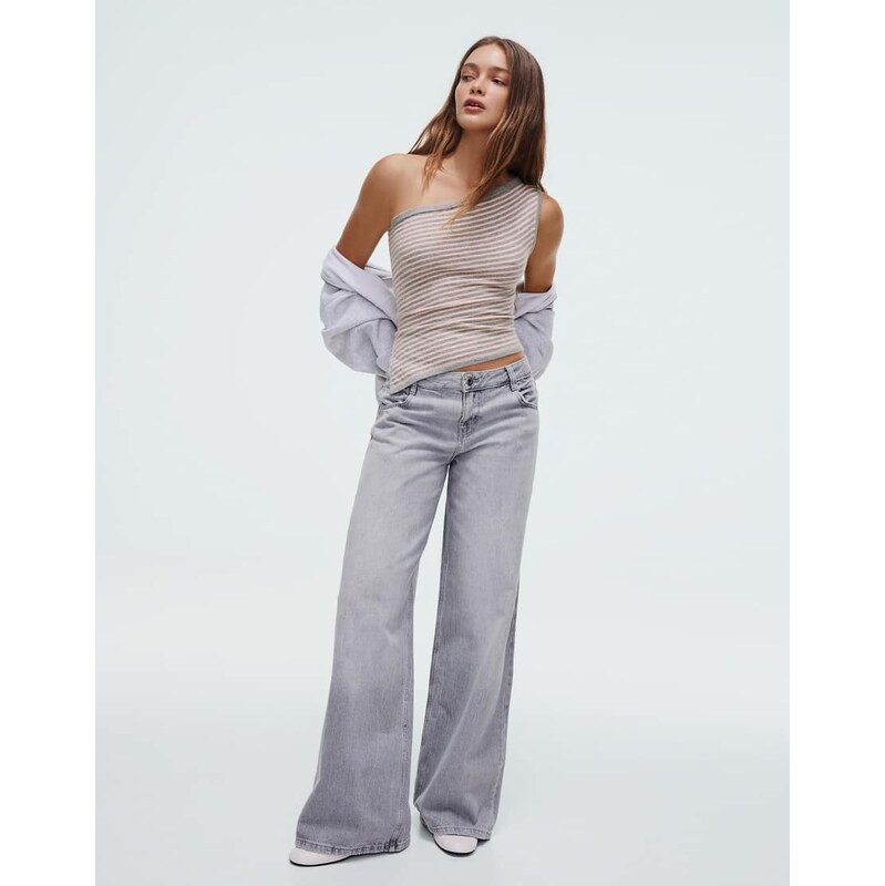 Bershka Asymmetric top in pink