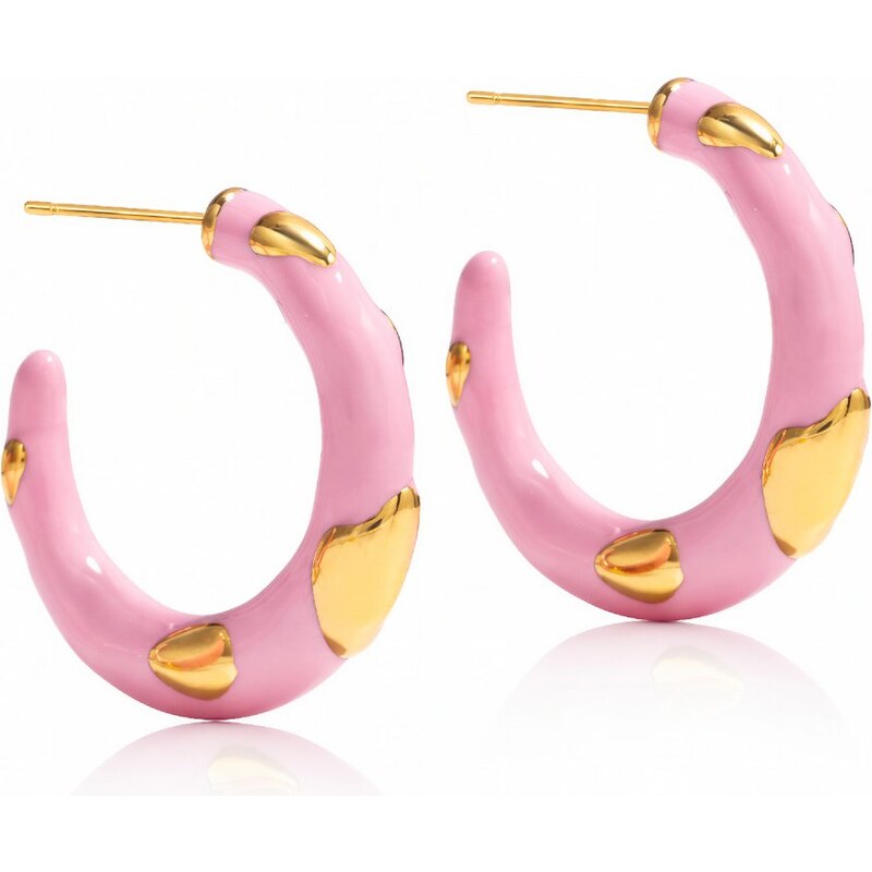 ELENYS Blush – pozlacené náušnice 18K žluté zlato 113885019