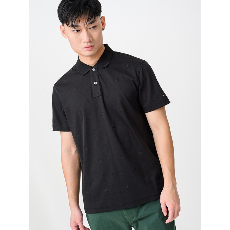 Tommy Hilfiger pánské černé polo tričko