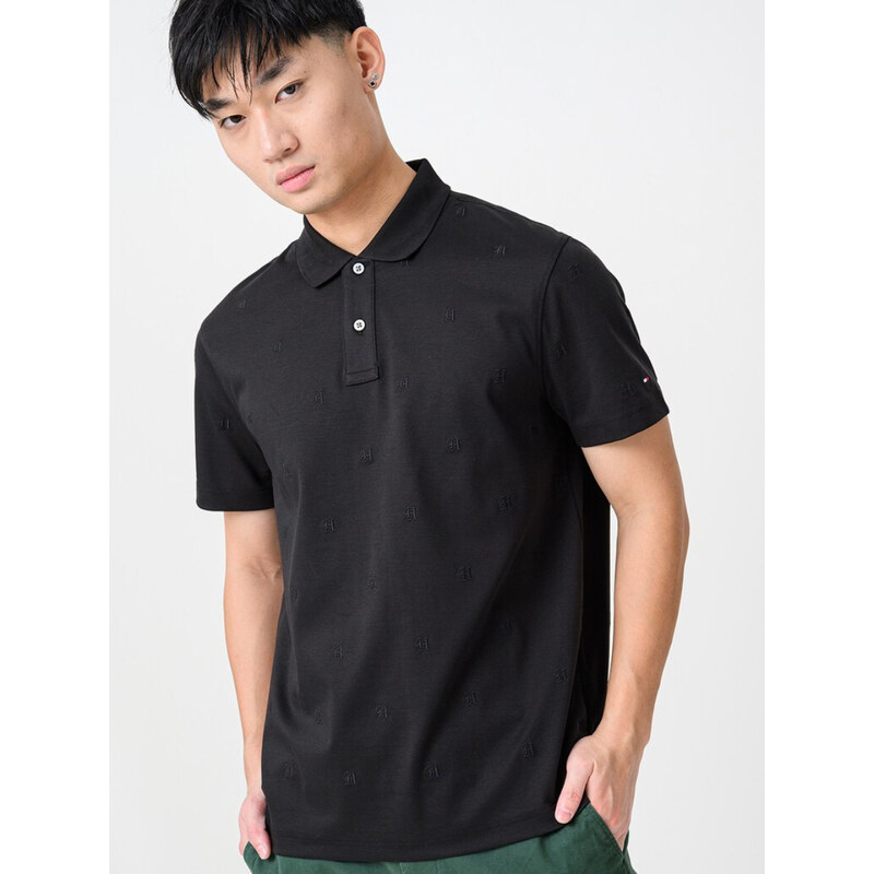 Tommy Hilfiger pánské černé polo tričko
