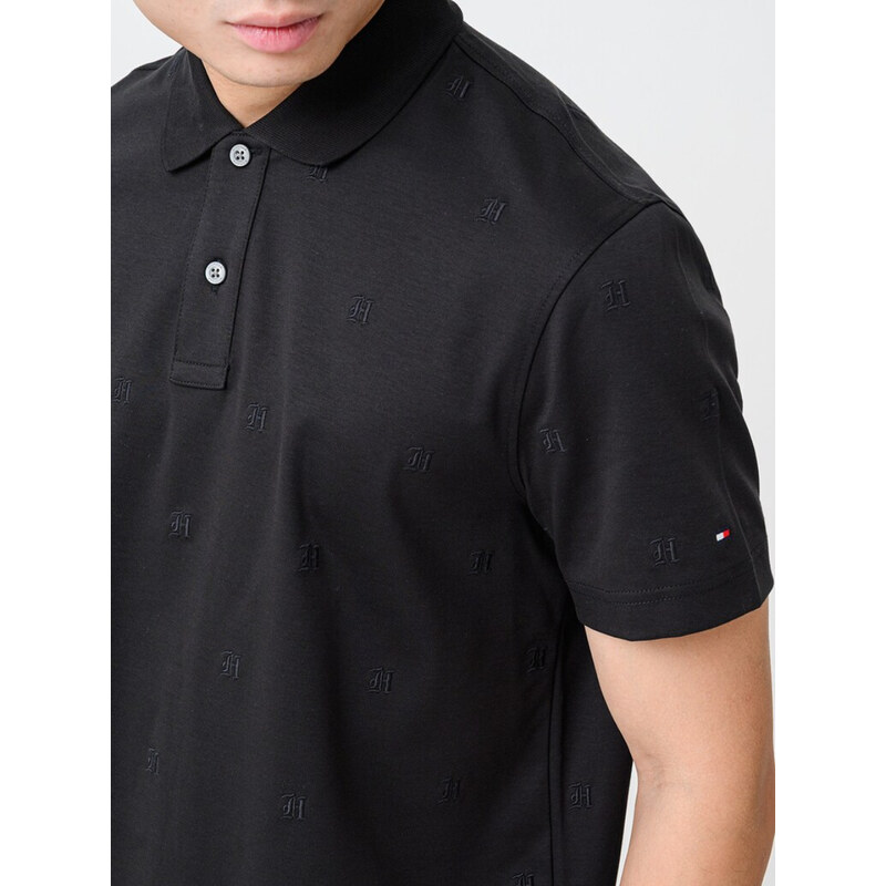Tommy Hilfiger pánské černé polo tričko