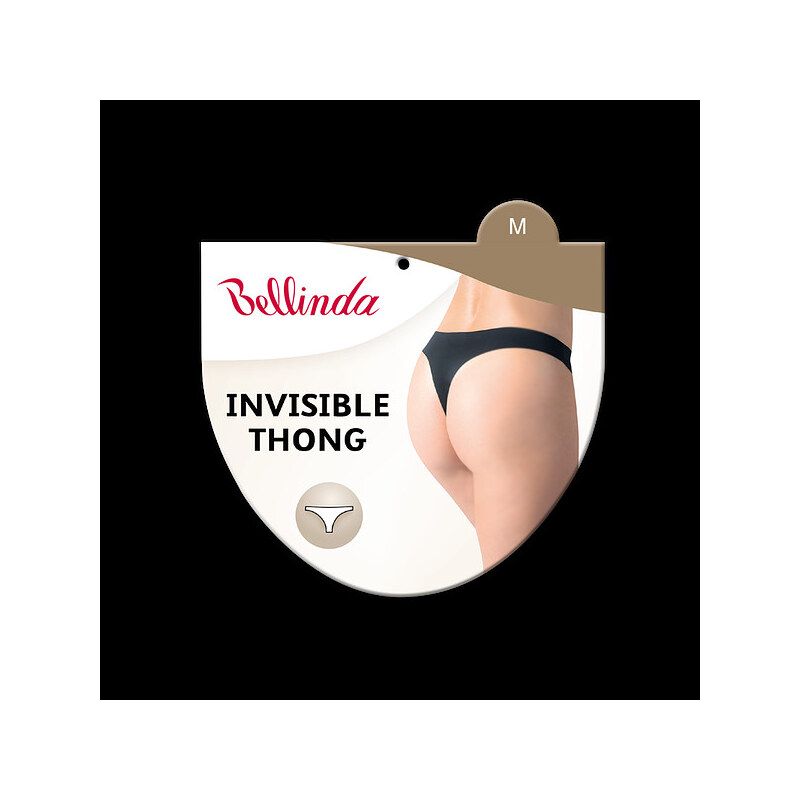 Dámská bezešvá tanga INVISIBLE THONG - BELLINDA - černá
