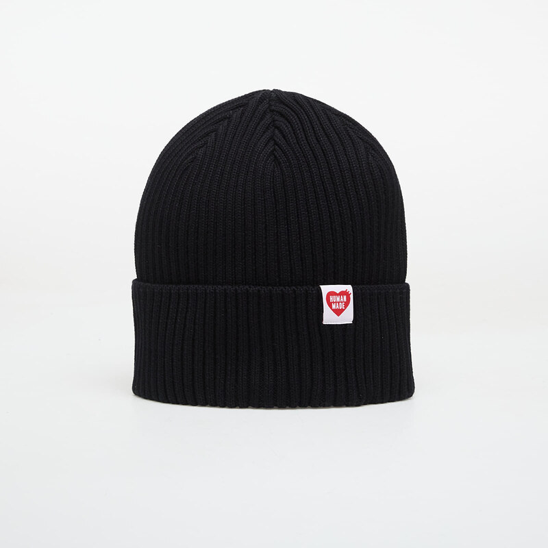 Čepice HUMAN MADE Cotton Rib Beanie Black Universal