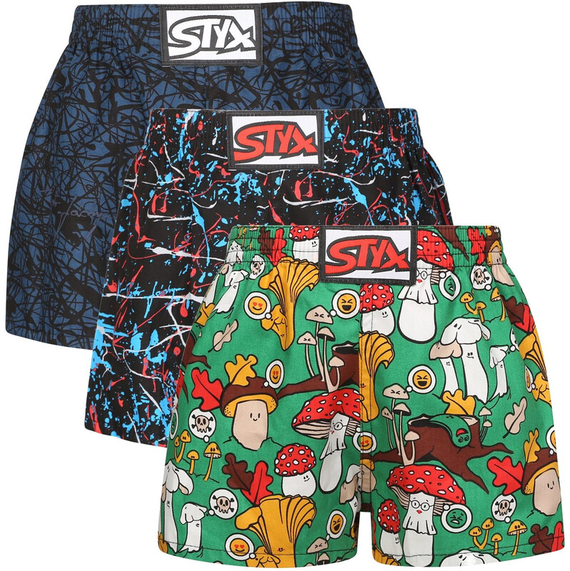 3PACK dětské trenky Styx art klasická guma vícebarevné (3J18148) 6-8 114080493