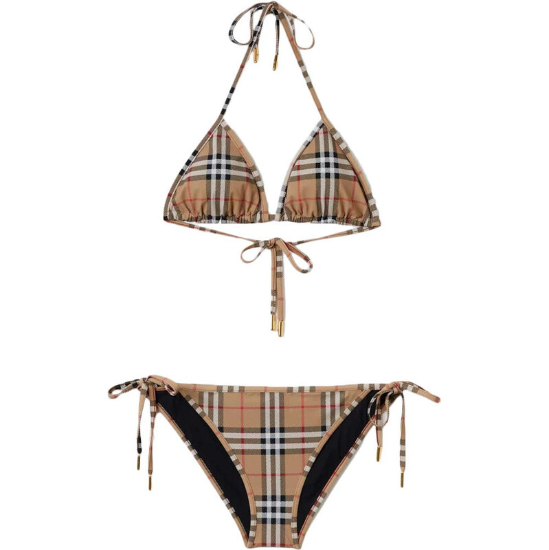 Burberry Vintage Check Triangle Bikini Archive Beige 114081024
