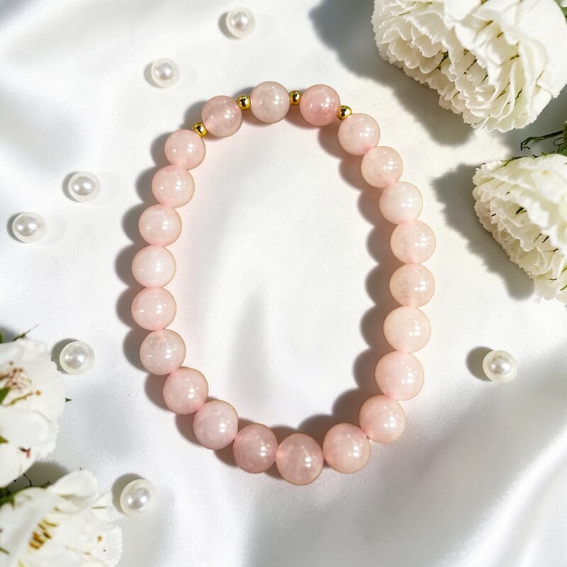 Flor de Cristal BOHO náramek s přírodními kameny - Árvore. Bílý