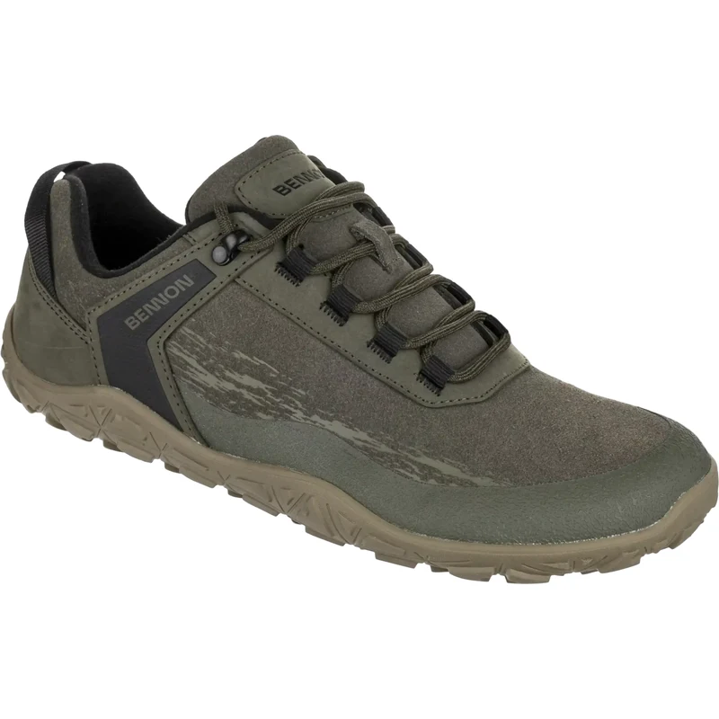 BENNON BAREFOOT OUTDOOR KHAKI - Kožená barefoot obuv khaki 114081828