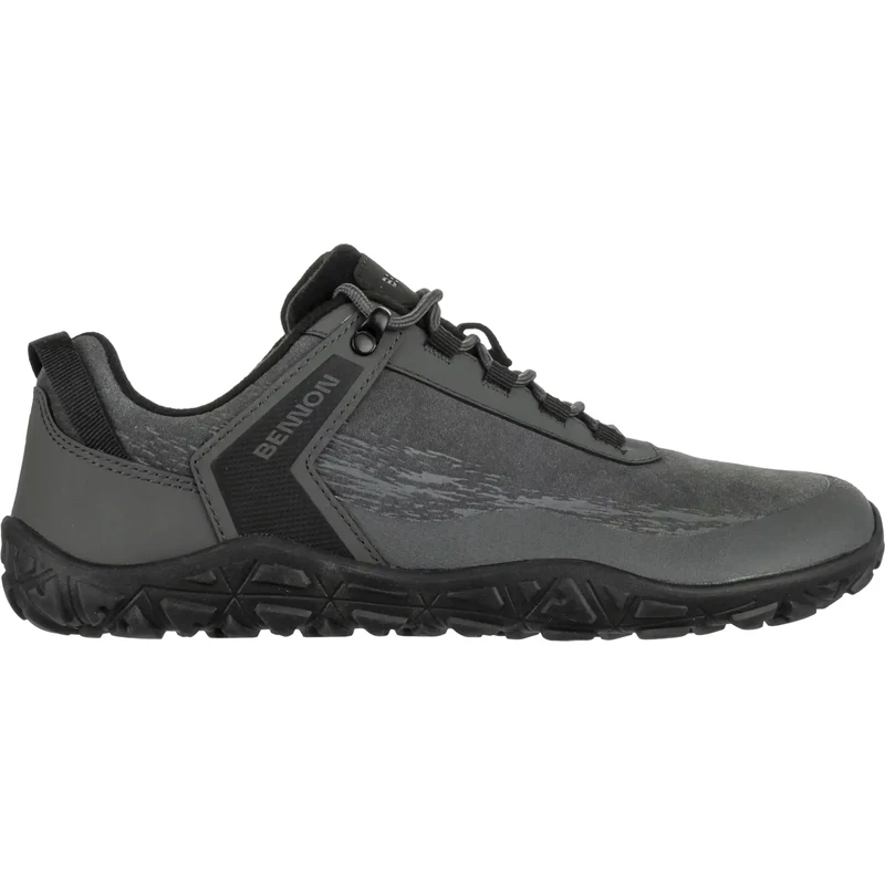 BENNON BAREFOOT OUTDOOR GREY - Kožená barefoot obuv šedá 114081829