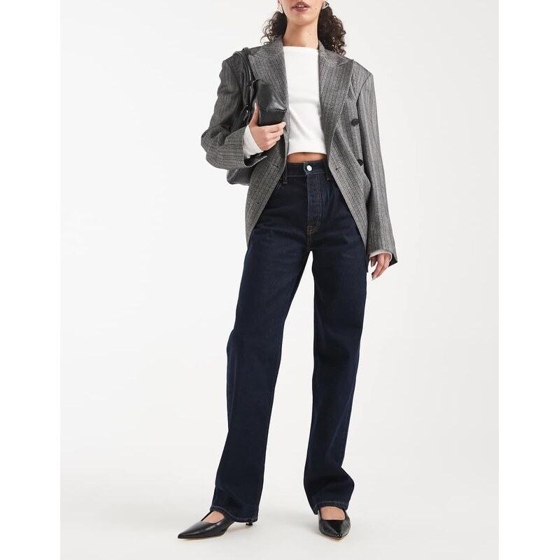 Tommy Jeans Layla high rise slim straight fit jeans in dark wash