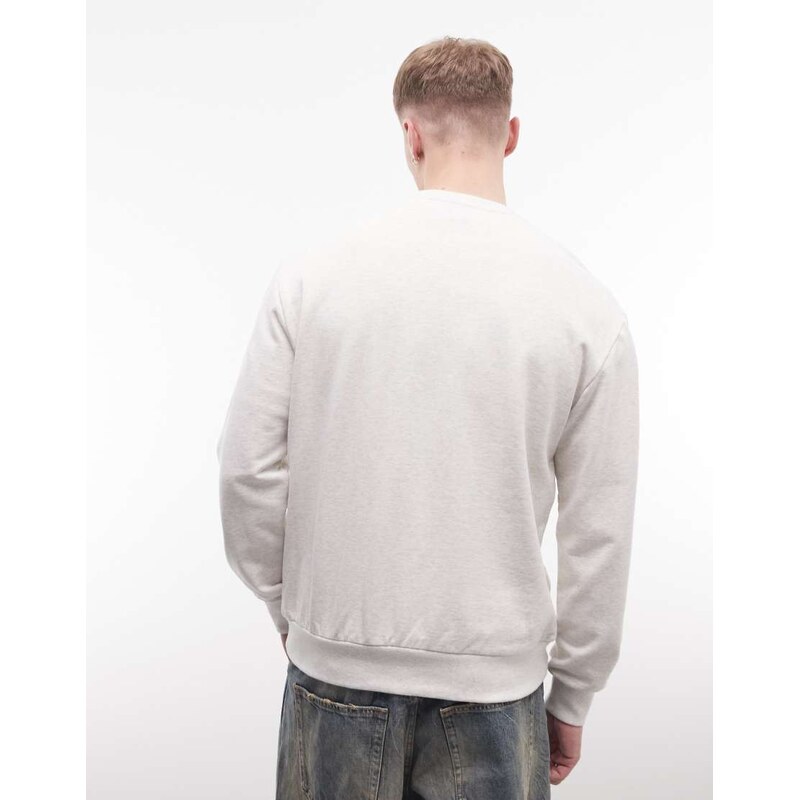 New Era NY Yankees logo graphic sweatshirt in cream-White