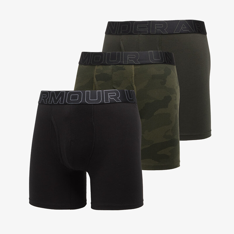 Boxerky Under Armour Performance Cotton Print 6in 3-Pack Black S