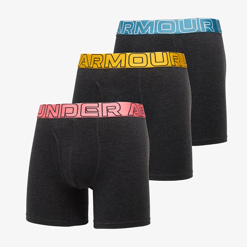 Boxerky Under Armour Performance Cotton Solid 6in 3-Pack Black L