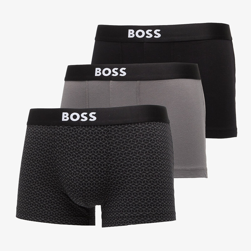 Boxerky Hugo Boss Trunk 3-Pack Boss One D Light Grey M