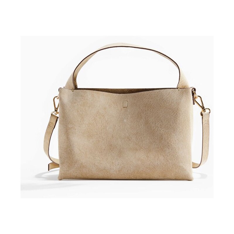 H&M - Semišová kabelka crossbody - Světle Béžová