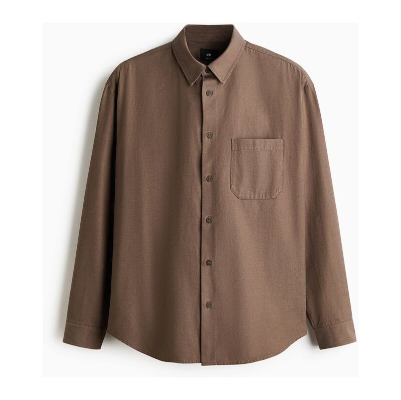 H&M - Košile Relaxed Fit - Hnědá