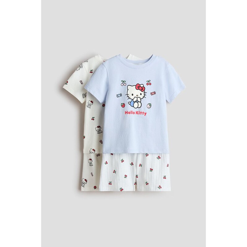 H&M - Pyžamos potiskem 2 kusy - Krémová/Hello Kitty
