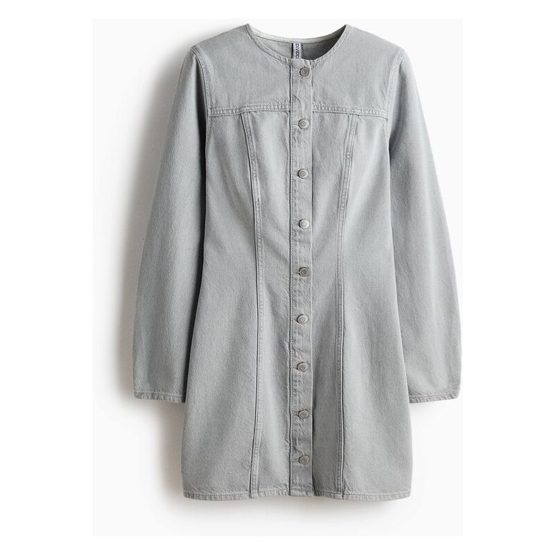 H&M - Džínové šaty - Světle Šedá