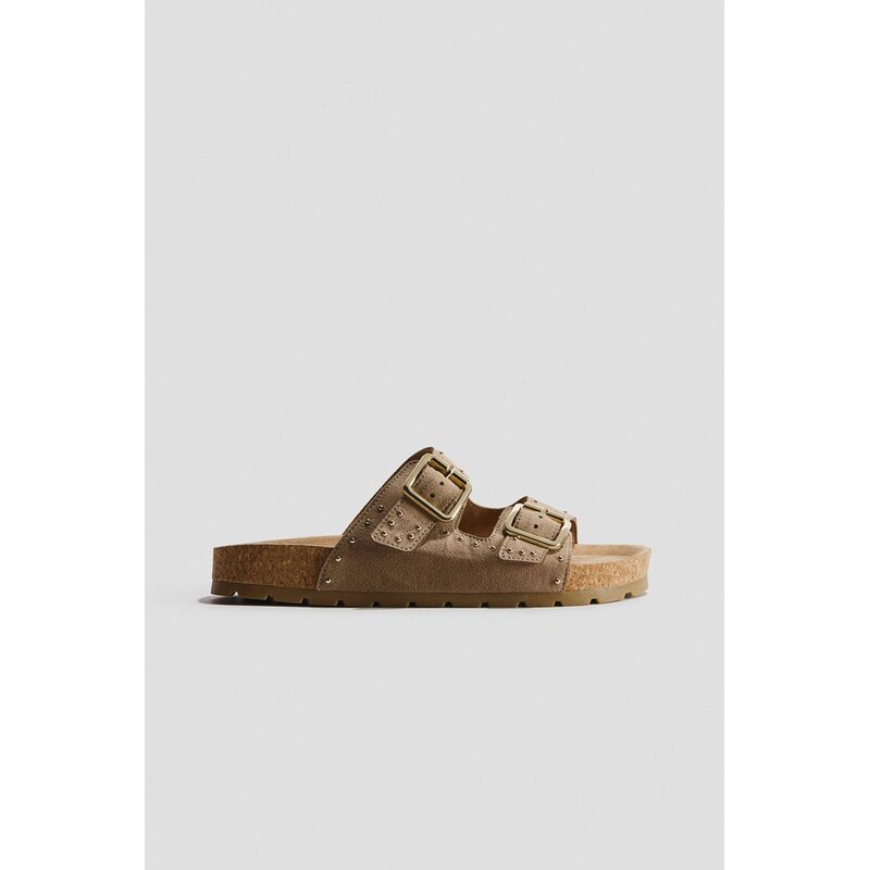 H&M - Dvoupáskové sandály - béžová 114085528
